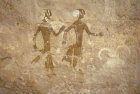 Algeria Tassili nAjjir cave painting, dancing girls